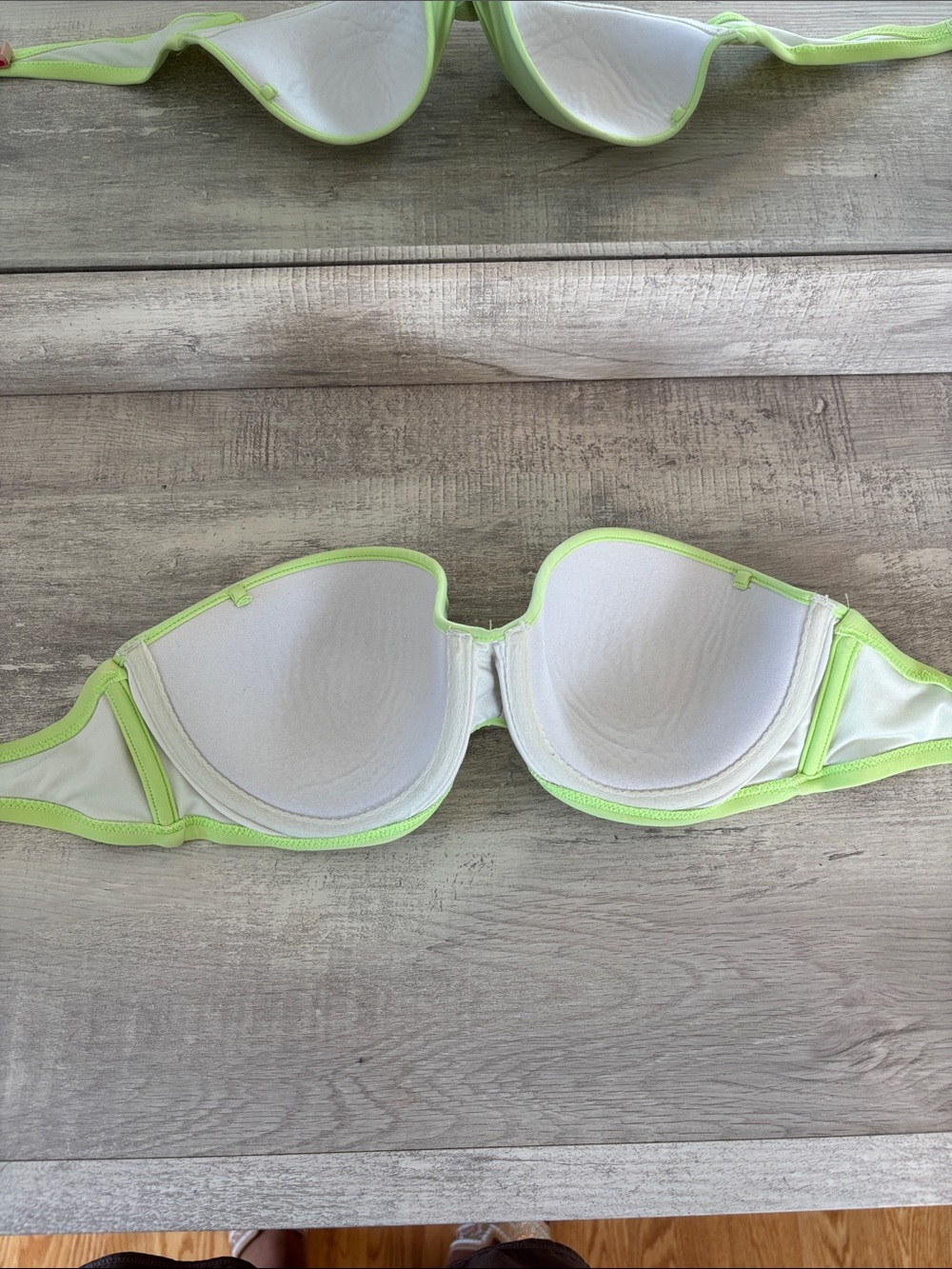 Victoria's Secret Neon Lime Strapless Bikini Top - Picture 4 of 4